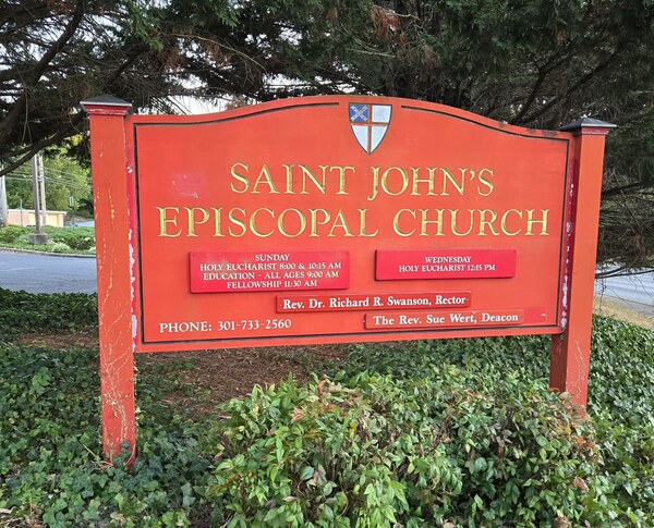 Saint John’s Episcopal Church entrance sign