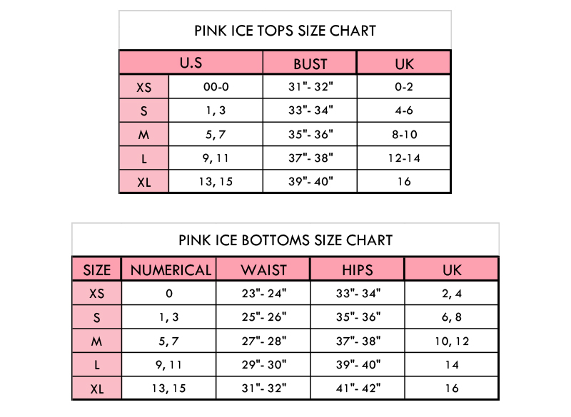 wax jean size chart