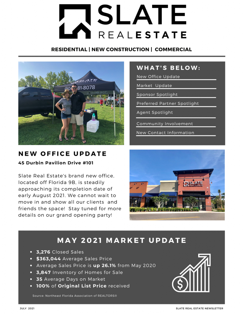 Slate Real Estate July Newsletter