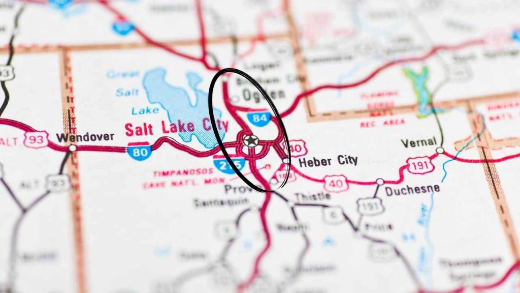 Salt Lake City, Utah and surrounding Wasatch Front
