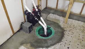 This is a sump pump in a basement