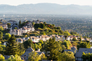 Overhead view of West Hills neighborhood