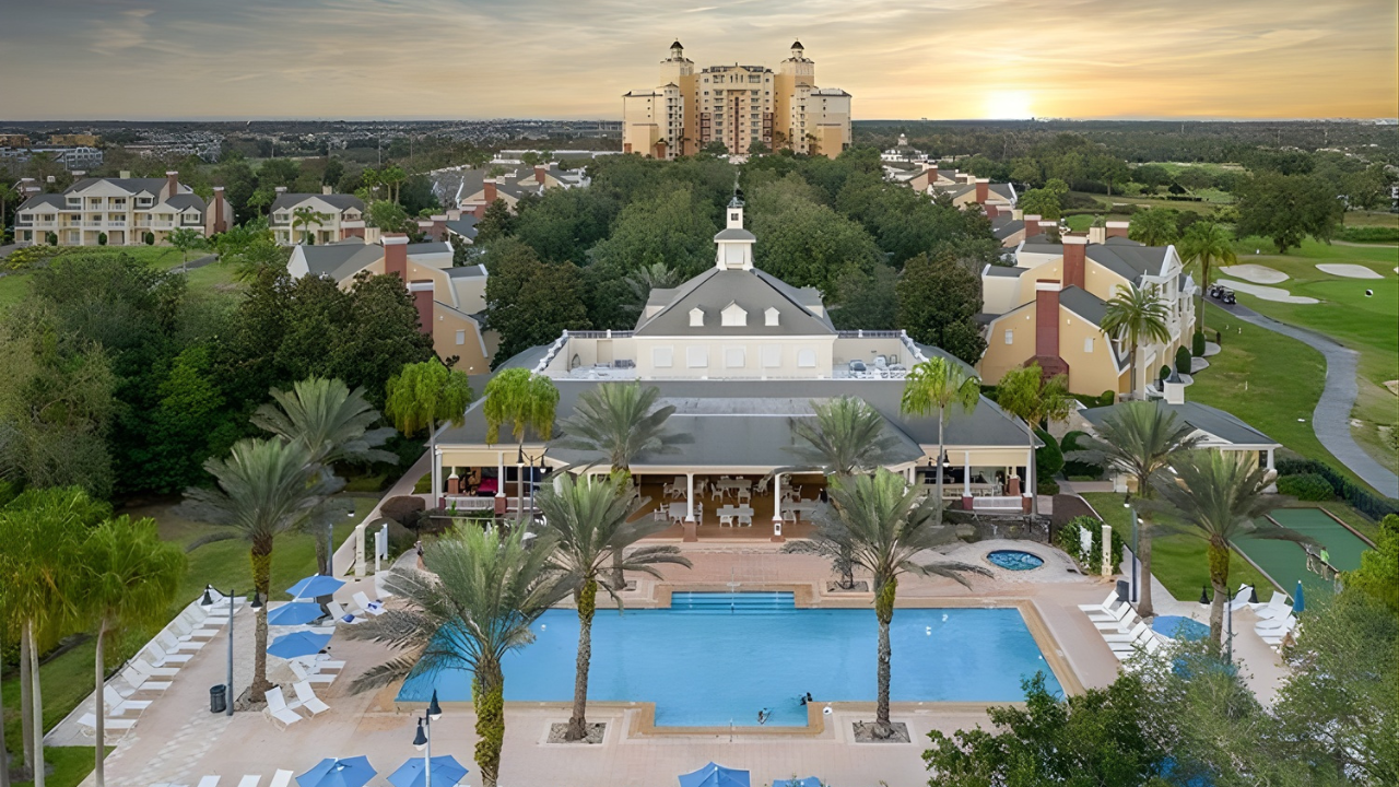 Aerial view of Reunion Resort.