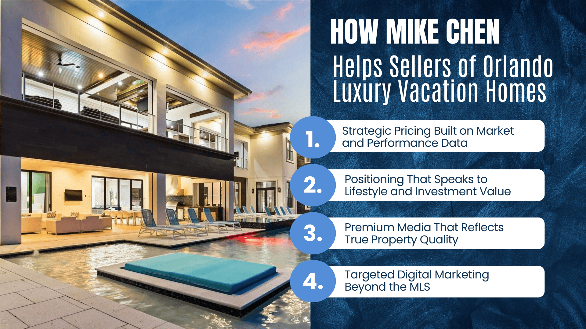 How Mike Chen Helps Sellers of Orlando Luxury Vacation Homes