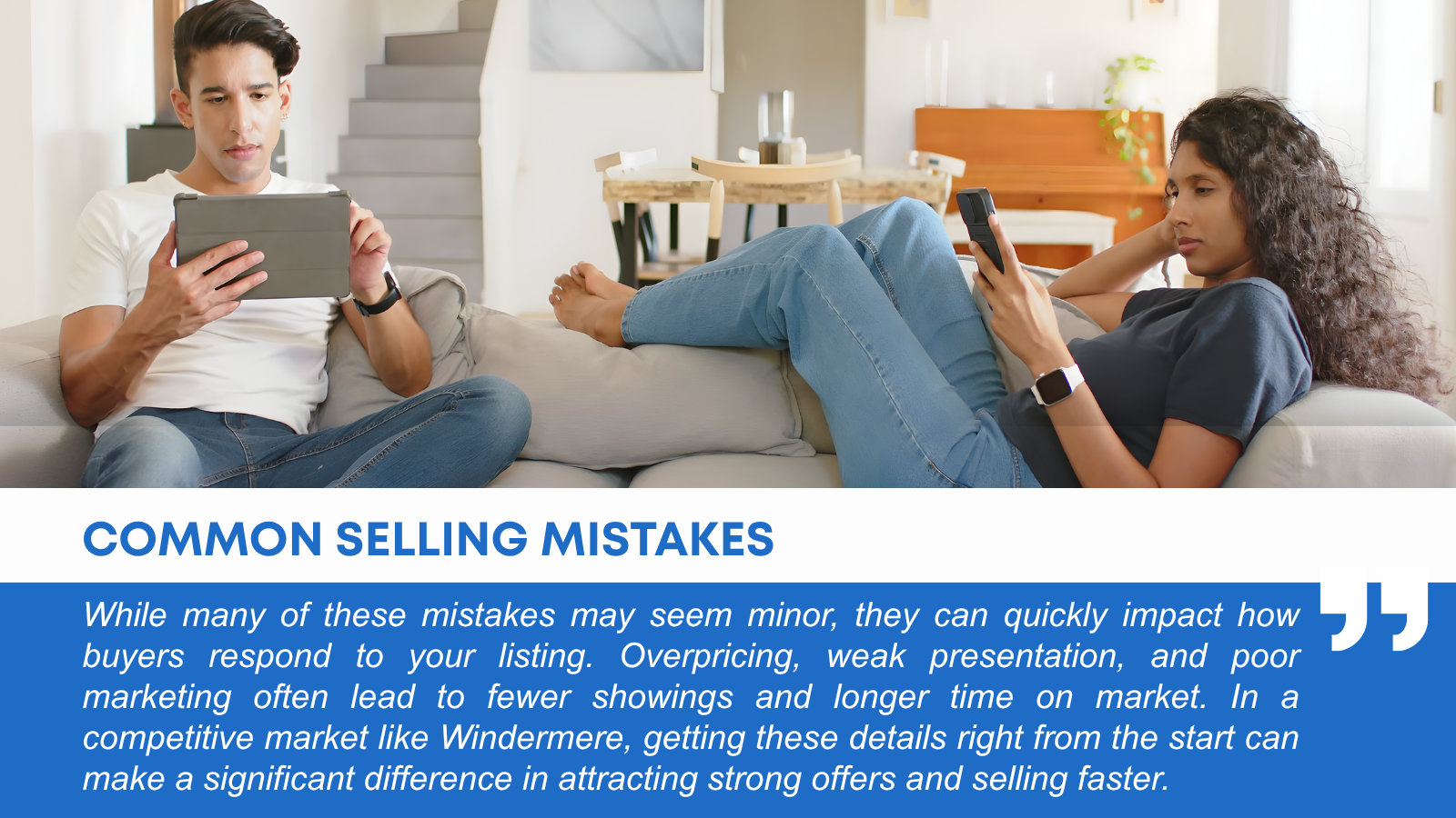 Common Home Selling Mistakes in Windermere