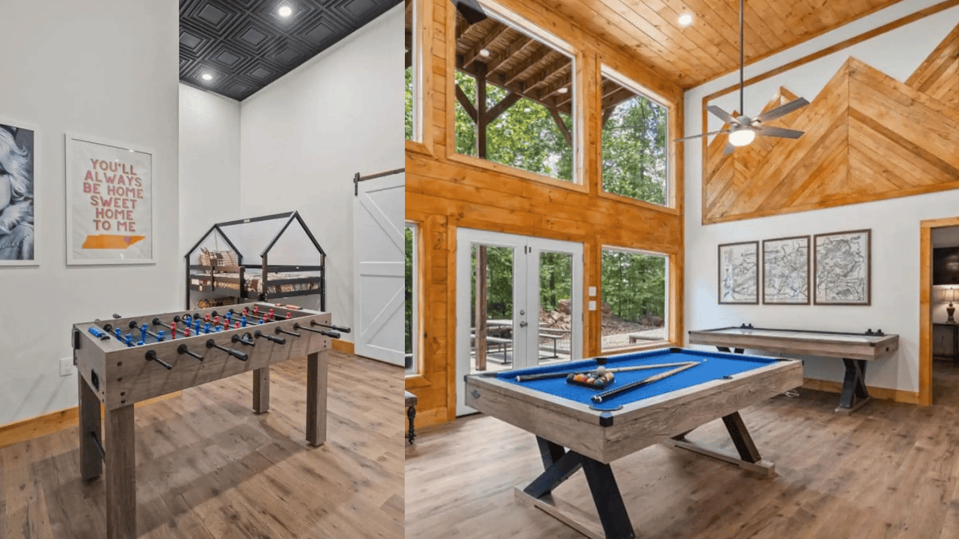 Luxury Smoky Mountain Cabin Rental- Game Room
