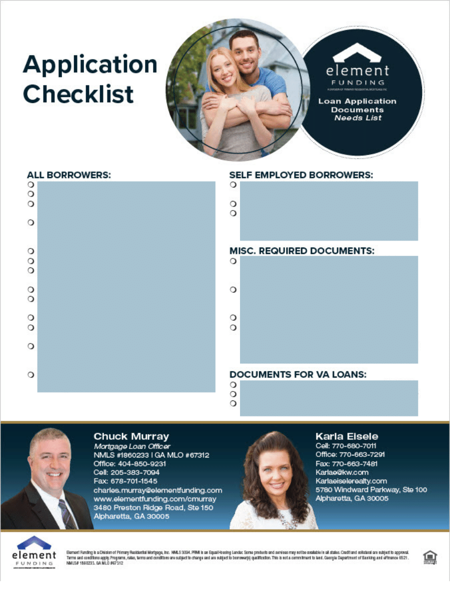Mortgage Pre Approval Checklist – QNHV