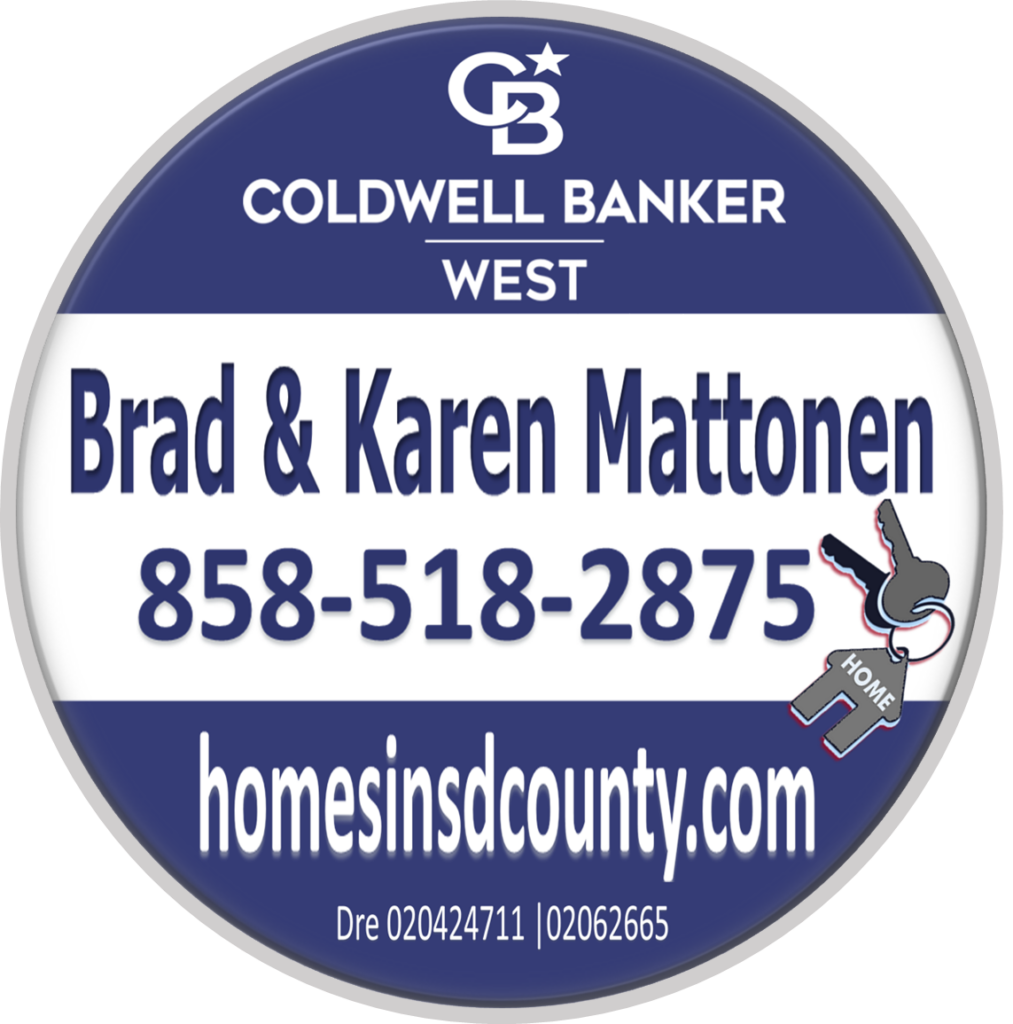 HomesinSDCounty | Coldwell Banker West logo featuring a circular design with real estate branding.