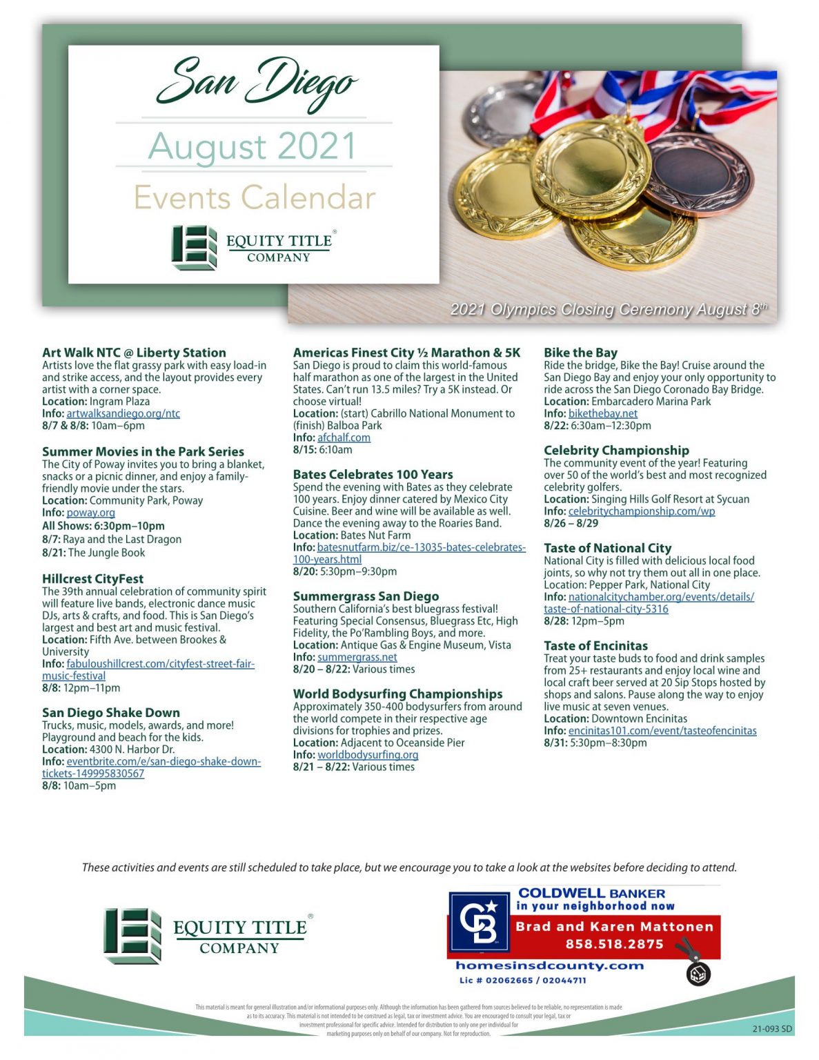 San Diego August Events