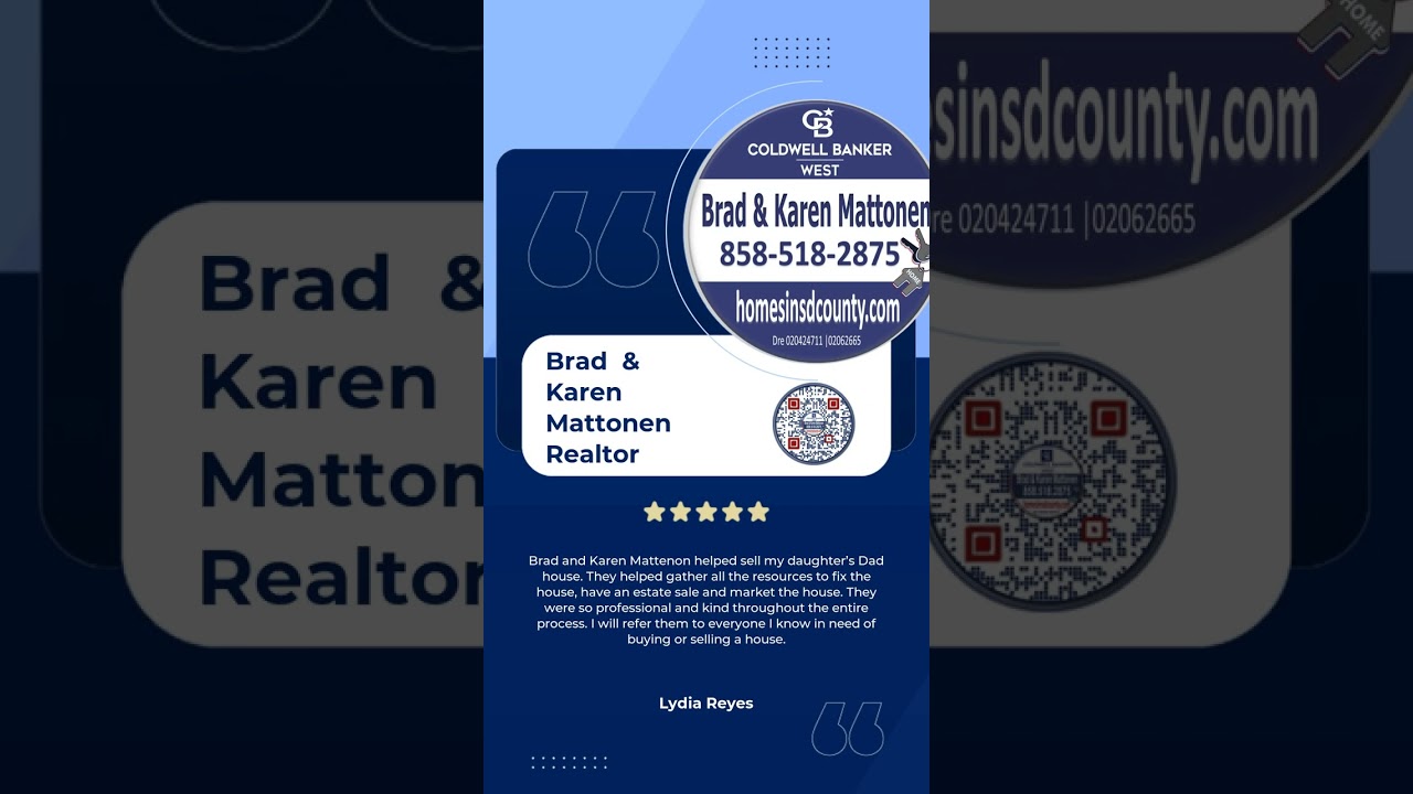 Brad and Karen Mattenon helped sell my daughter’s Dad house. They helped gather all the resources Brad and Karen Mattenon helped sell my daughter’s Dad house. They helped gather all the resources