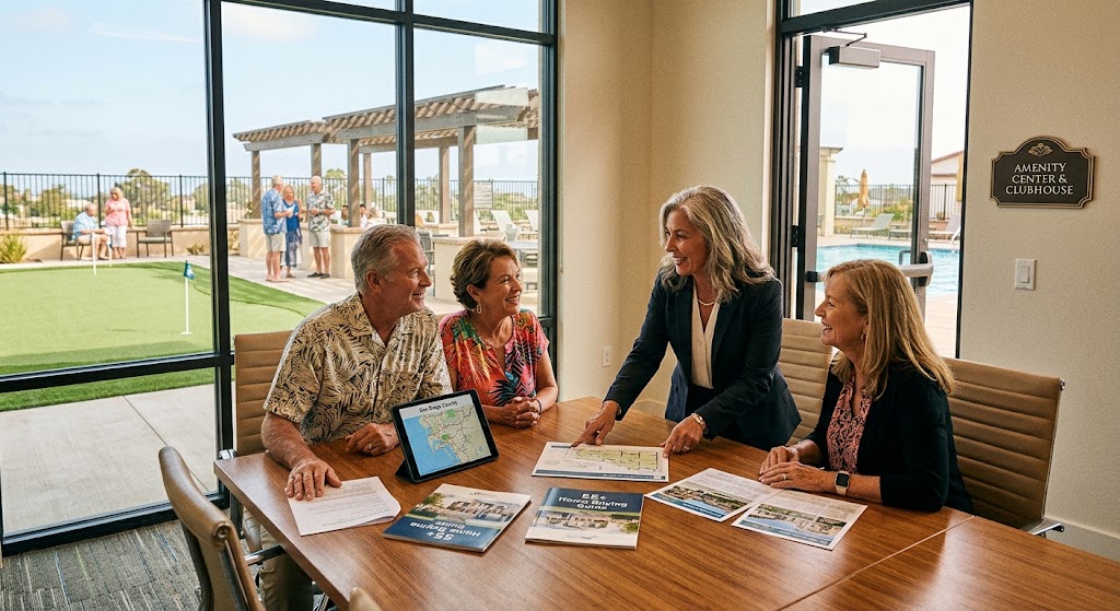 Real estate advisor helping active adult buyers review 55+ community buying options in Encinitas and 4S Ranch San Diego