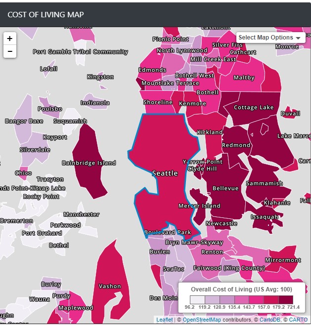 What is the cost of living in Seattle