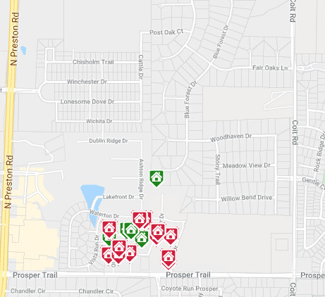 Falls of Prosper Map