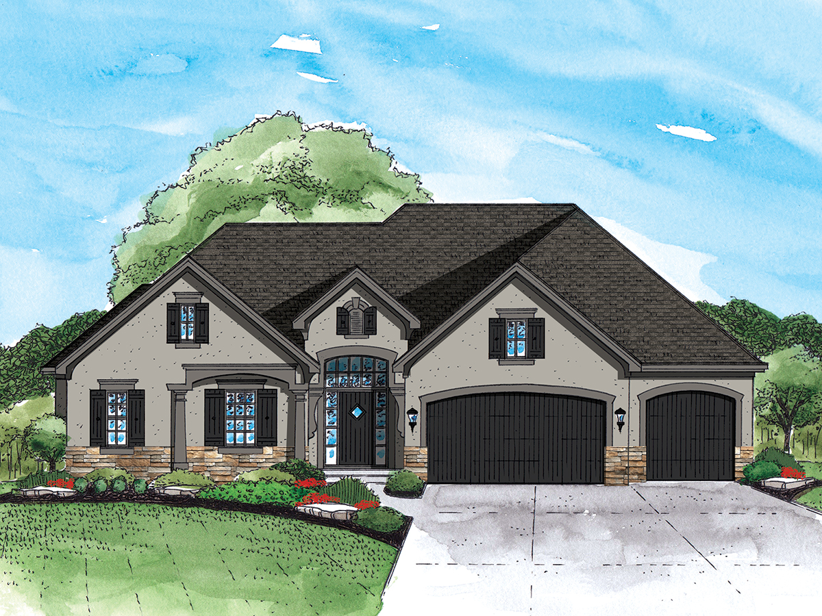 The Hampton VI & V Plan New Mark Homes Reserve at Woodside Ridge