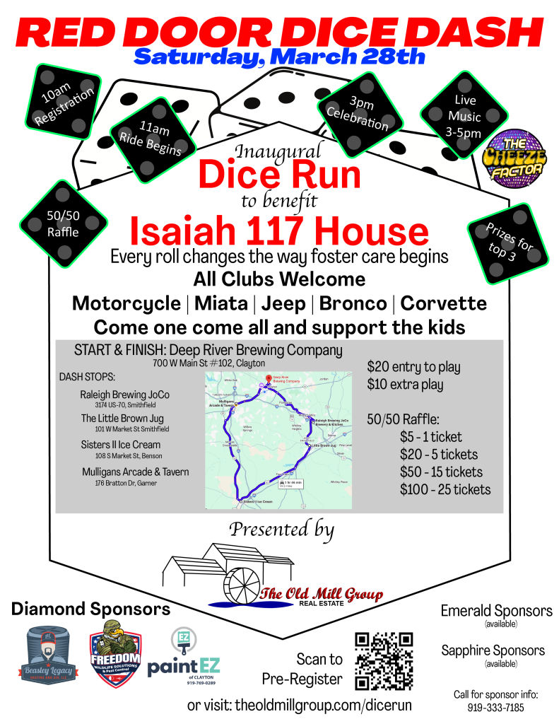 Red Door Dice Dash flyer