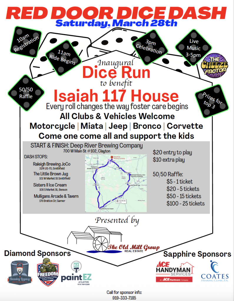Red Door Dice Dash FB flyer