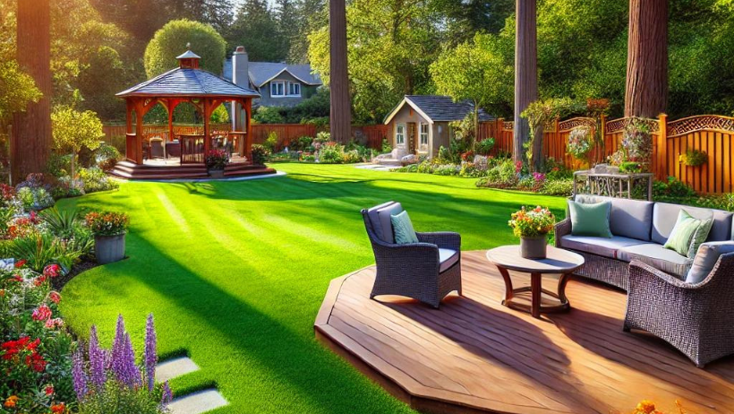 Backyard / patio at your home