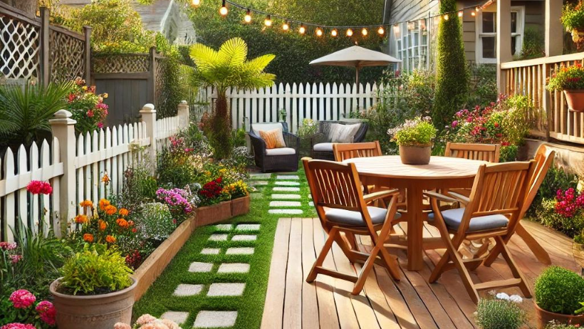 Backyard / patio at your home