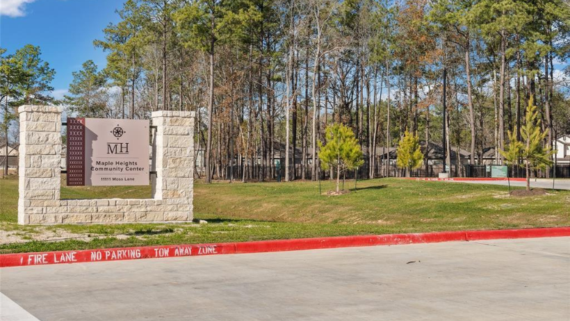 Front View of Community Center in Maple Heights, Porter Texas