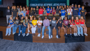 Group of Students at Signing Day in Humble ISD