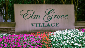 Elm Grove Village Entrance Sign in Kingwood, Texas