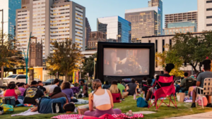 Outdoor Movie Screening in Downtown