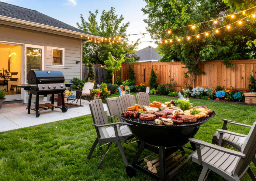Outdoor meal in Houston