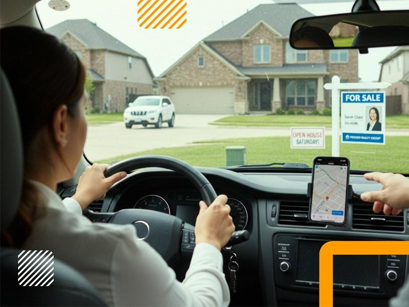 a buyer  going to the open house event 