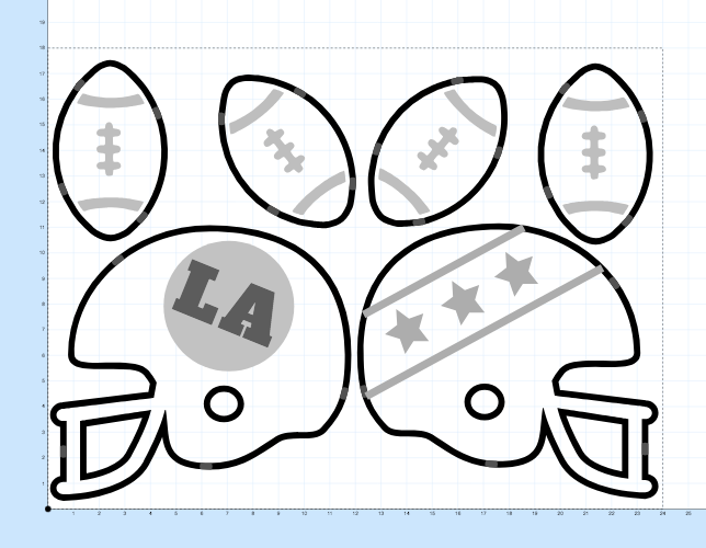 Easel - Football Team Helmet Cut-outs