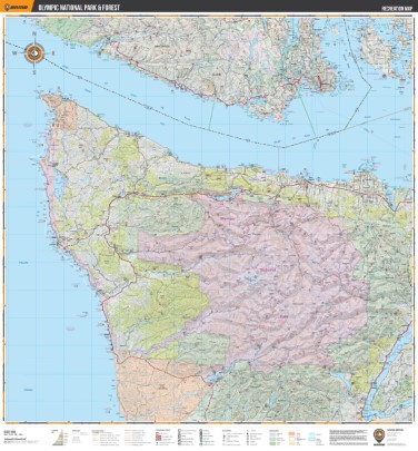 Olympic National Park & Forest Adventure Topographic Map