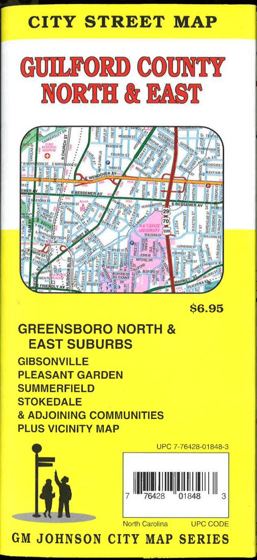 Guilford County North & East Street Map by GM Johnson