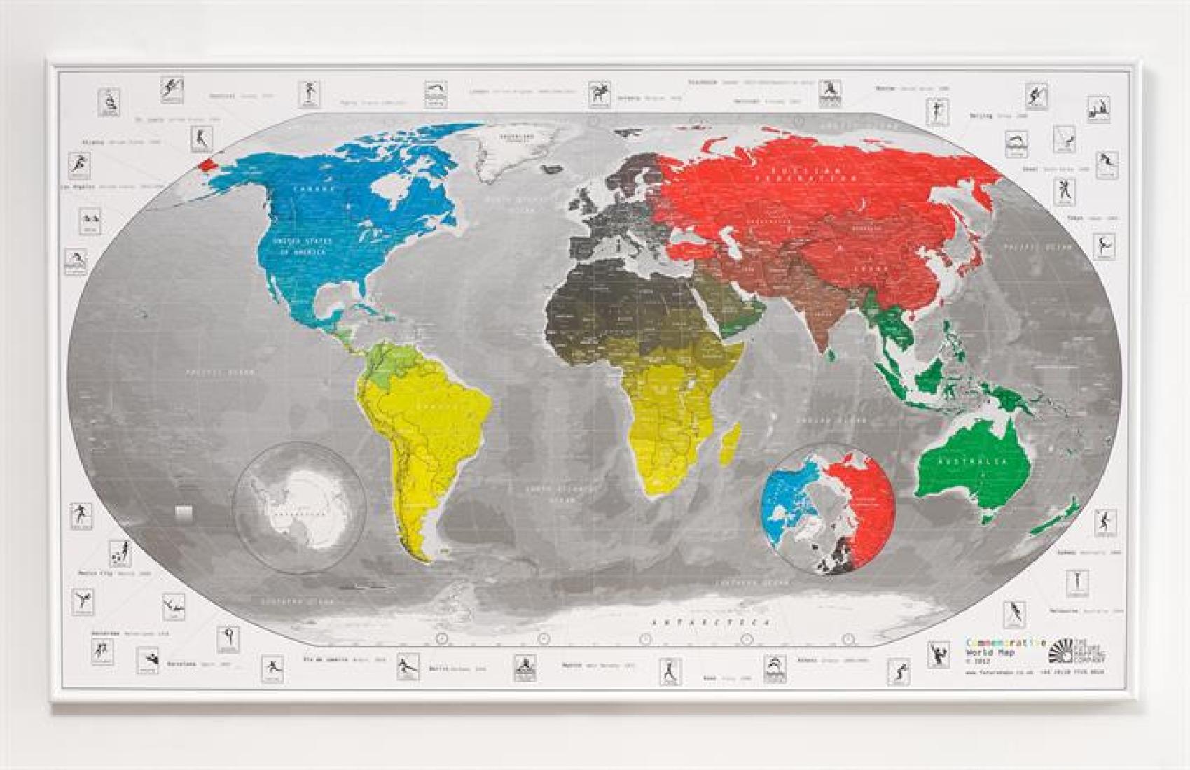 Maps In 2012 2012 Commemorative World Map by Future Mapping Company
