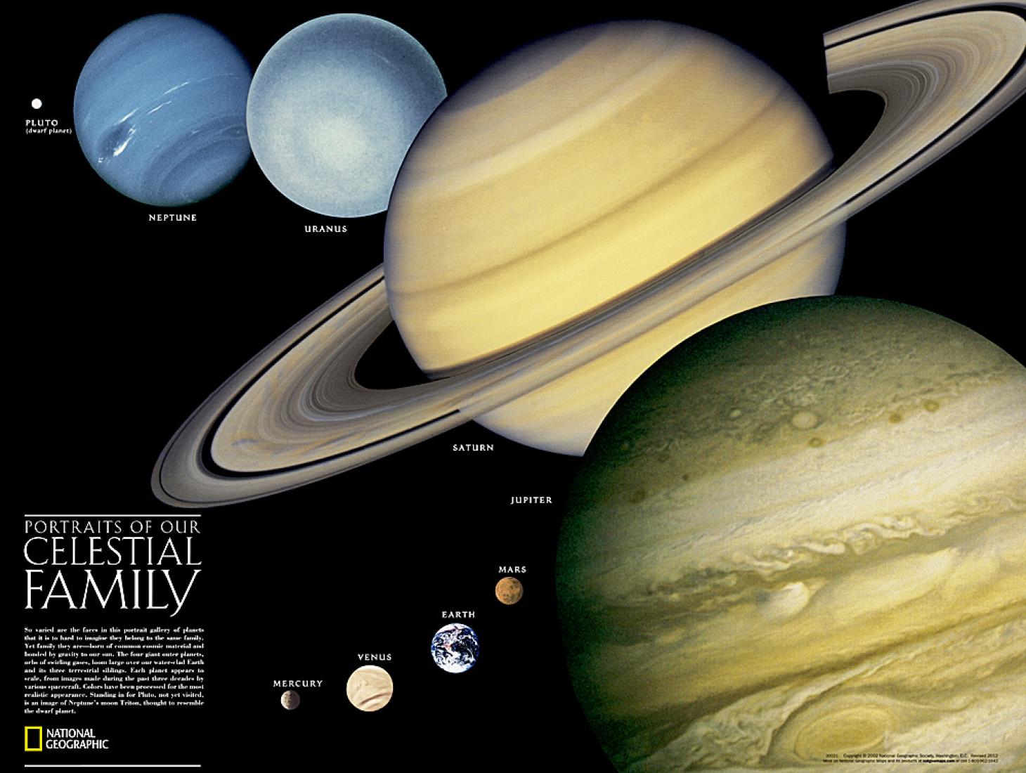 The Solar System: 2 sided Wall Map - Laminated (24.25 x 18.25 inches ...