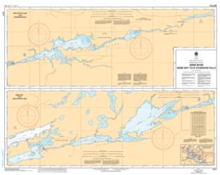 SEINE RIVER SEINE BAY TO/A STURGEON FALLS; SEINE BAY TO/A WILD POTATO LAKE (6111) by Canadian Hydrographic Service