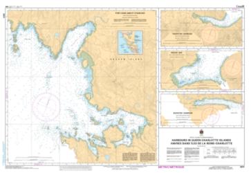 HARBOURS IN QUEEN CHARLOTTE ISLANDS (3811) by Canadian Hydrographic Service
