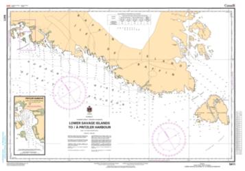 LOWER SAVAGE ISLANDS TO/A PRITZLER HARBOUR (5411) by Canadian Hydrographic Service