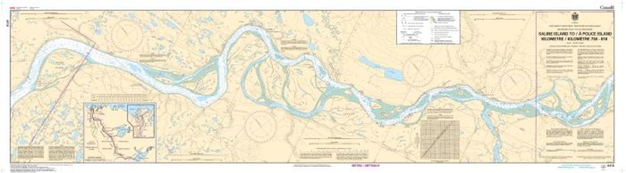 SALINE ISLAND TO/A POLICE ISLAND KILOMETRE 730 / KILOMETRE 810 (6416) by Canadian Hydrographic Service