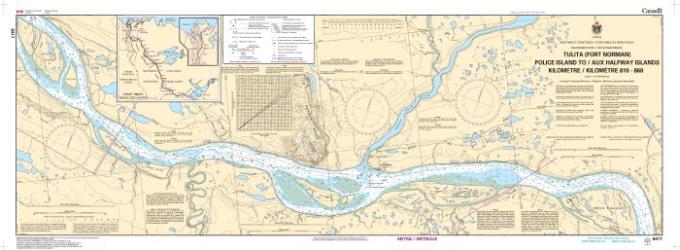 TULITA (FORT NORMAN), POLICE ISLAND TO/AUX HALFWAY ISLANDS KILOMETRE 810 / KILOMETRE 860 (6417) by Canadian Hydrographic Service