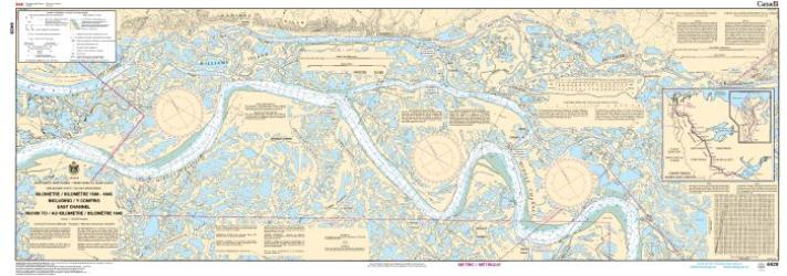 KILOMETRE/KILOMETRE 1580 - 1645 INCLUDING/Y COMPRIS EAST CHANNEL, INUVIK TO/A KILOMETRE/KILOMETRE 1645 (6429) by Canadian Hydrographic Service