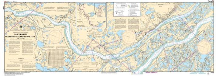 EAST CHANNEL, KILOMETRE/KILOMETRE 1645 - 1710 (6430) by Canadian Hydrographic Service