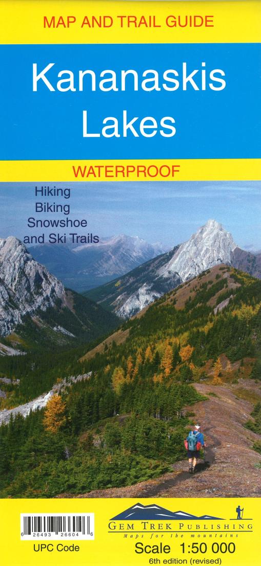 Kananaskis Lakes Map and Trail Guide (waterproof) by Gem Trek