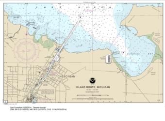 SMALL-CRAFT BOOK CHART - Inland Route, Cheboygan to Conway (book of 12 Charts) (14886-12) by NOAA