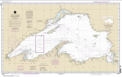 Lake Superior (Mercator Projection) (14961-12) by NOAA