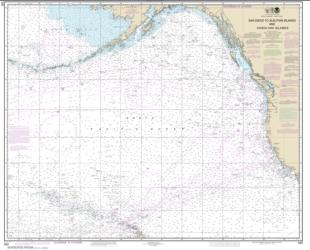 North America West Coast San Diego to Aleutian Islands and Hawai'ian Islands (530-33) by NOAA