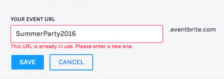 Custom Event Page URLs