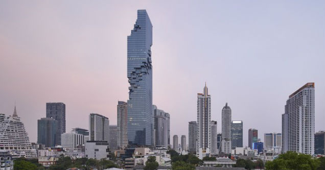 Minecraft skyscraper.