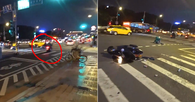 Scooter crash captured during Twitch livestream.