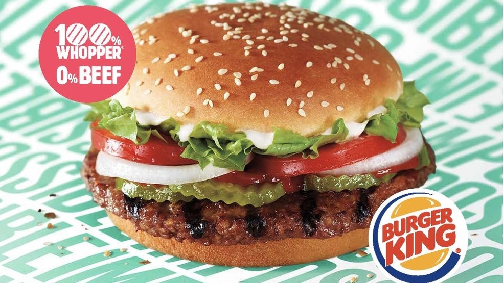 100% whopper 0% beef Burger King Vegan Impossible Whopper