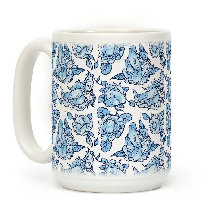 floral penis mug