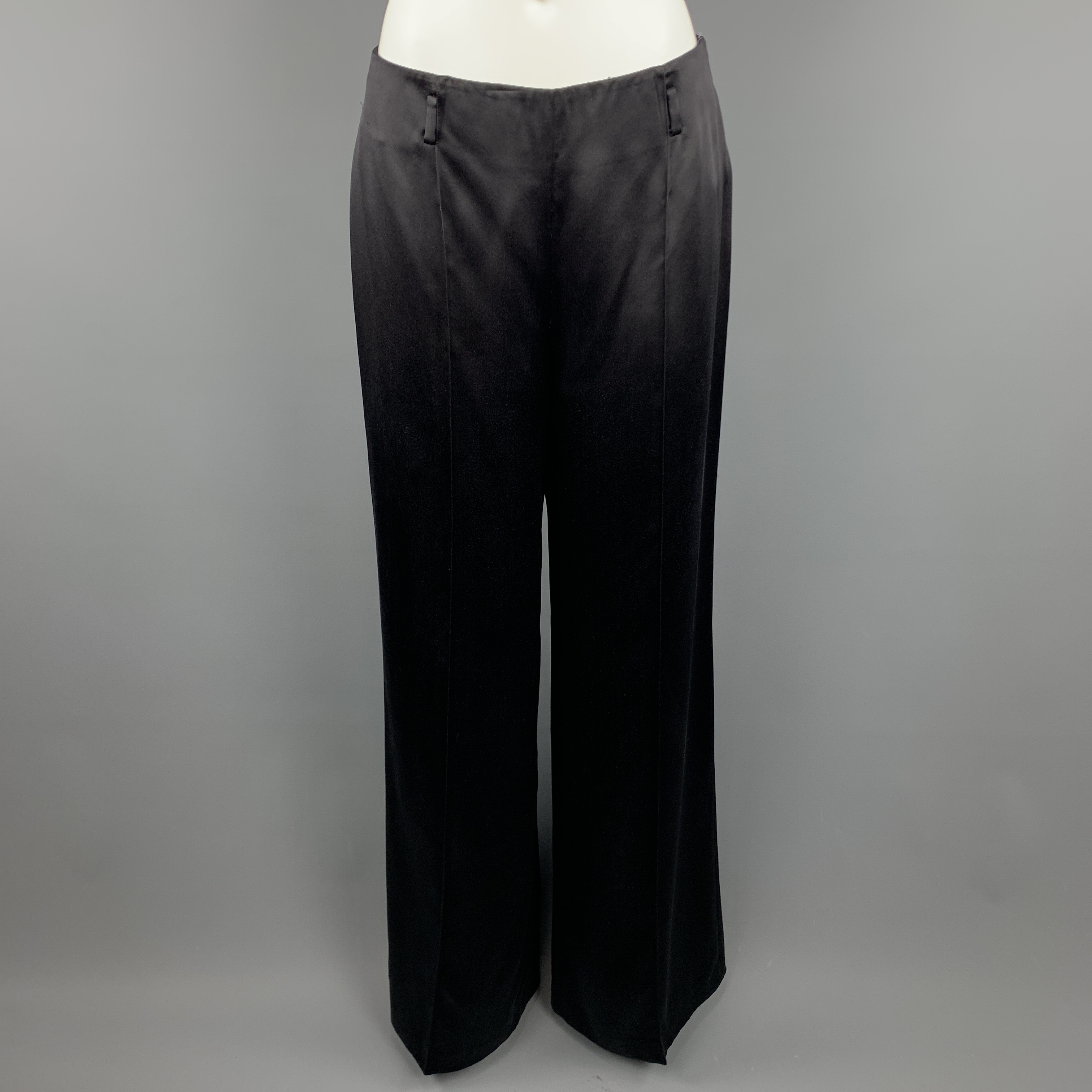 black silk jeans